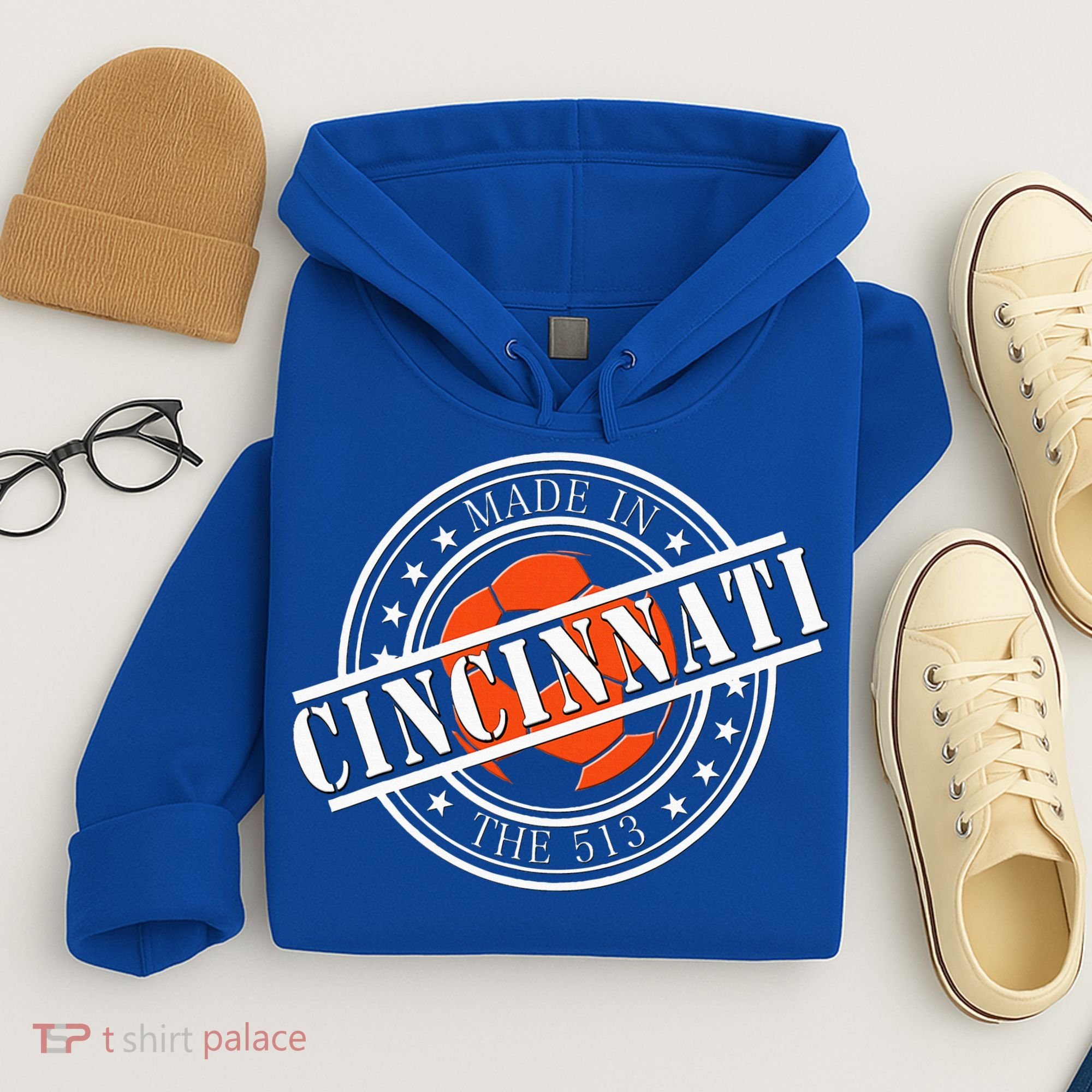 Cincinnati Ohio 513 Soccer Squad Hoodie