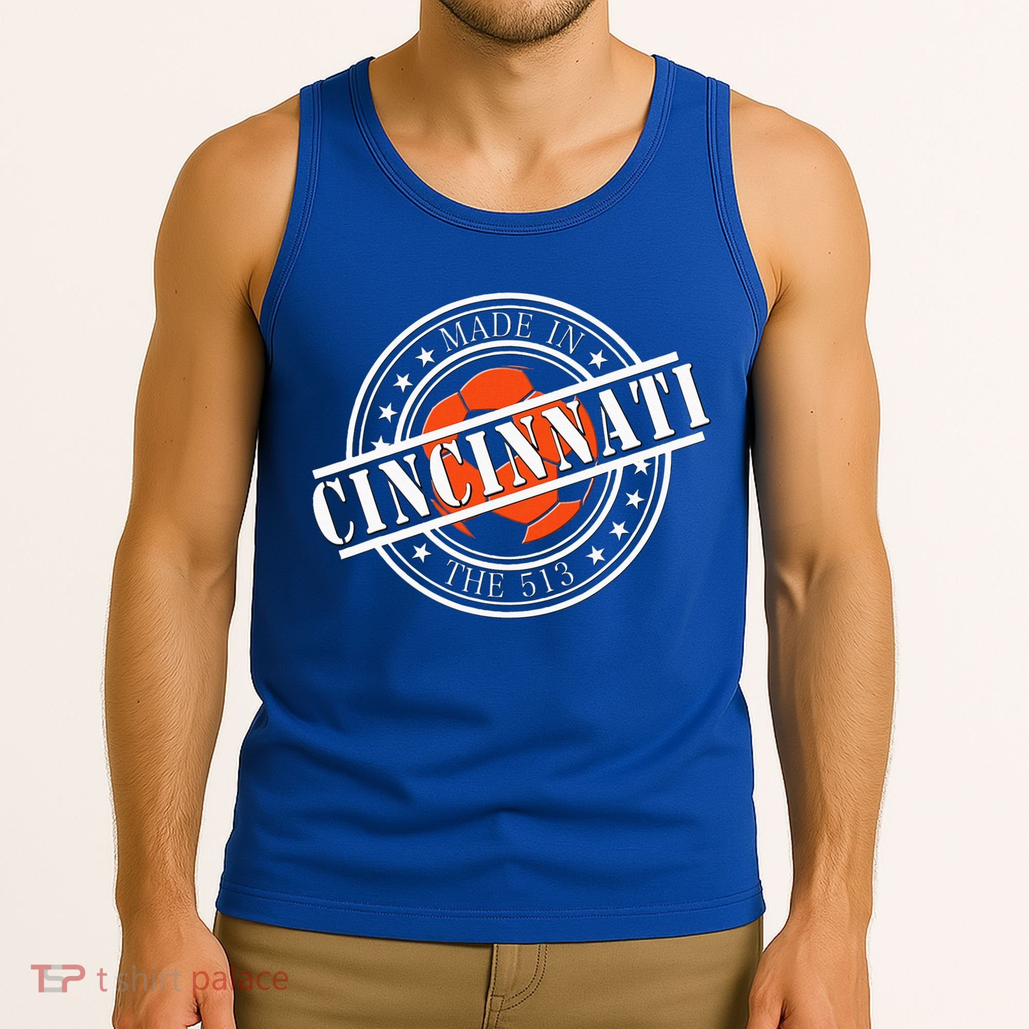 Cincinnati Ohio 513 Soccer Squad Tank Top