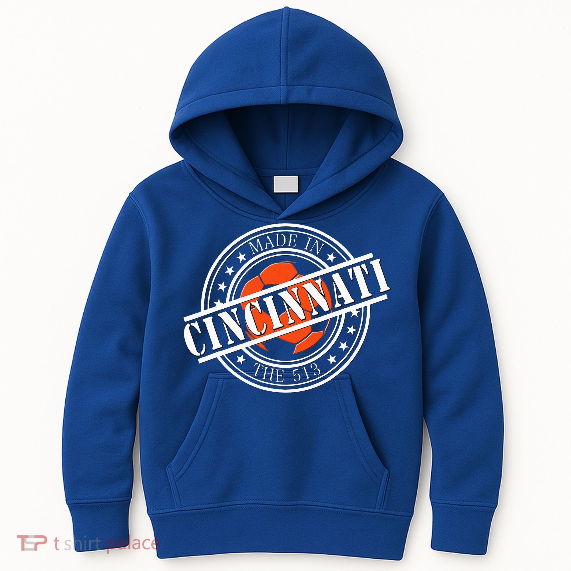 Cincinnati Ohio 513 Soccer Squad Kids Hoodie