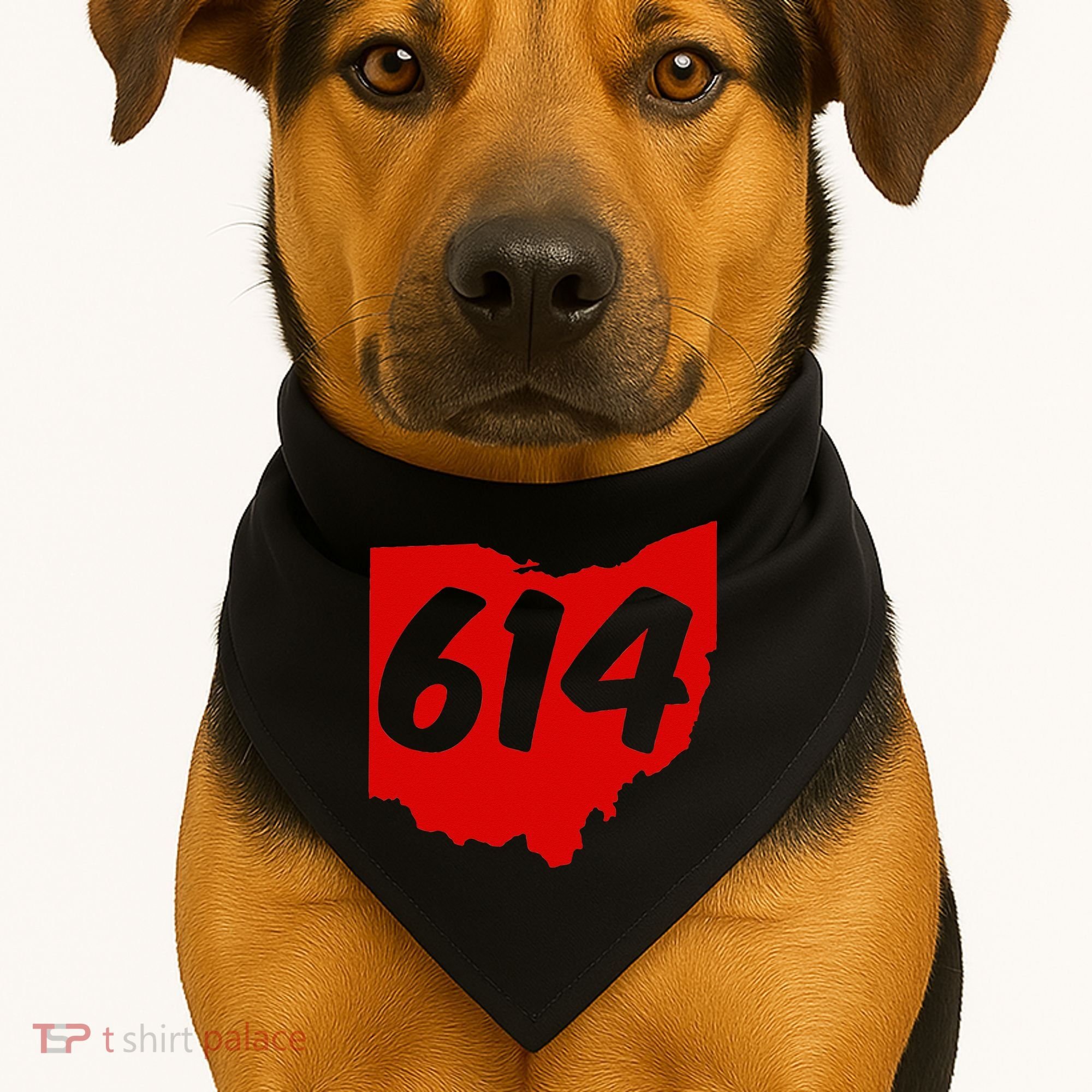 Columbus Ohio 614 Area Code 614 USA-Made Doggie Bandana