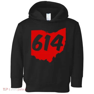 Columbus Ohio 614 Area Code 614 Toddler Hoodie