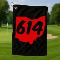 Columbus Ohio 614 Area Code 614 Golf Towel thumb 1