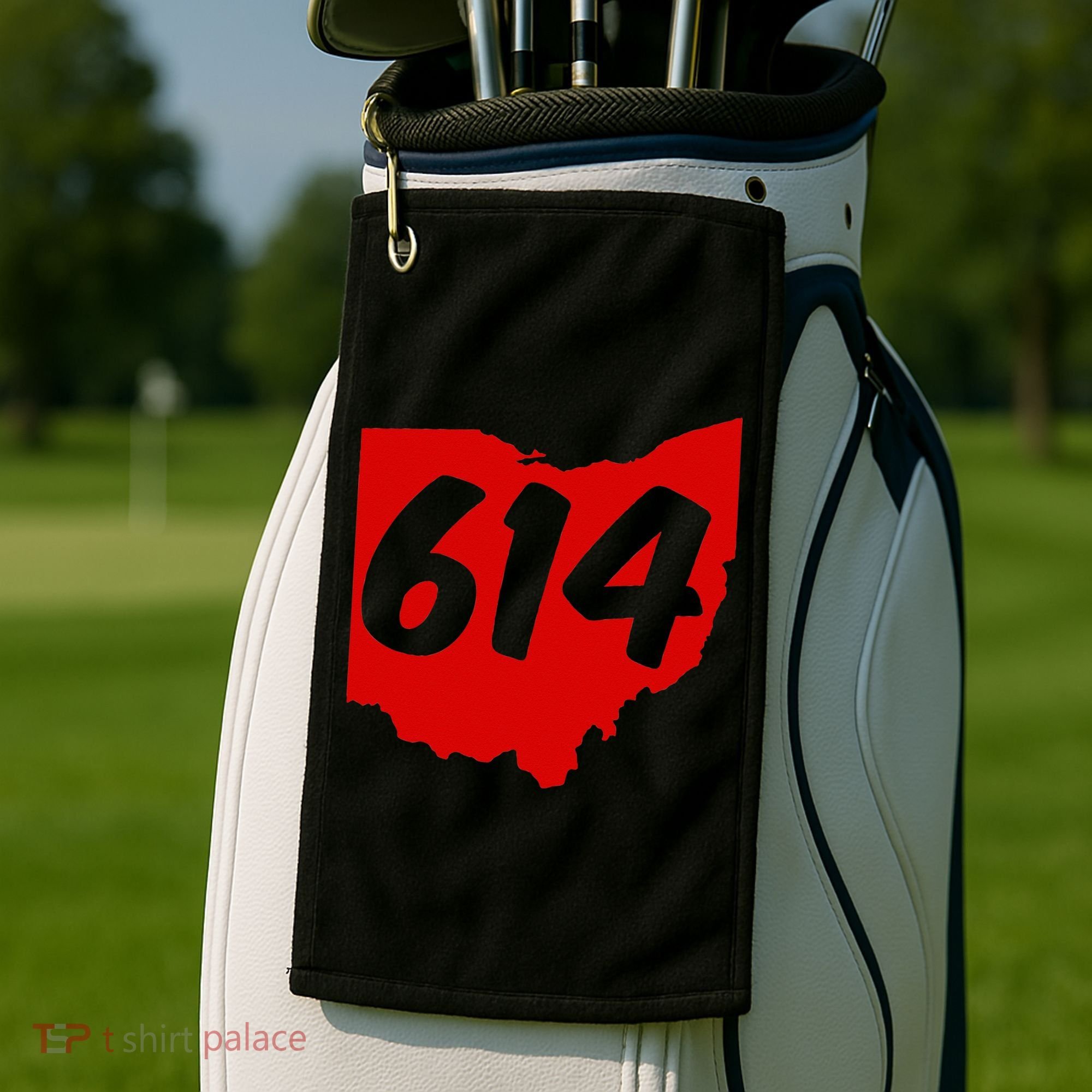 Columbus Ohio 614 Area Code 614 Golf Towel