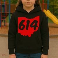 Columbus Ohio 614 Area Code 614 Kids Hoodie thumb 3