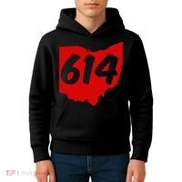 Columbus Ohio 614 Area Code 614 Kids Hoodie thumb 4