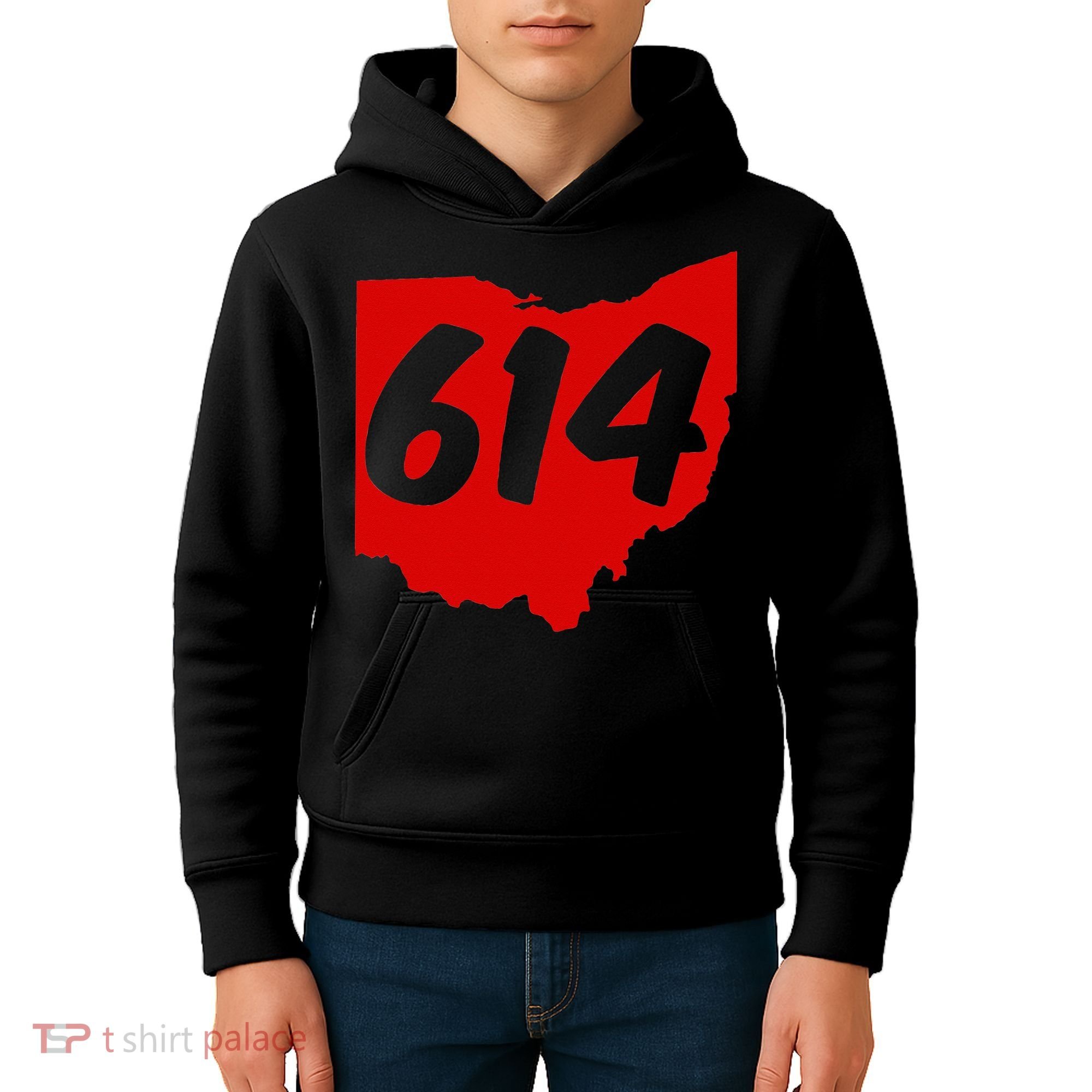 Columbus Ohio 614 Area Code 614 Kids Hoodie