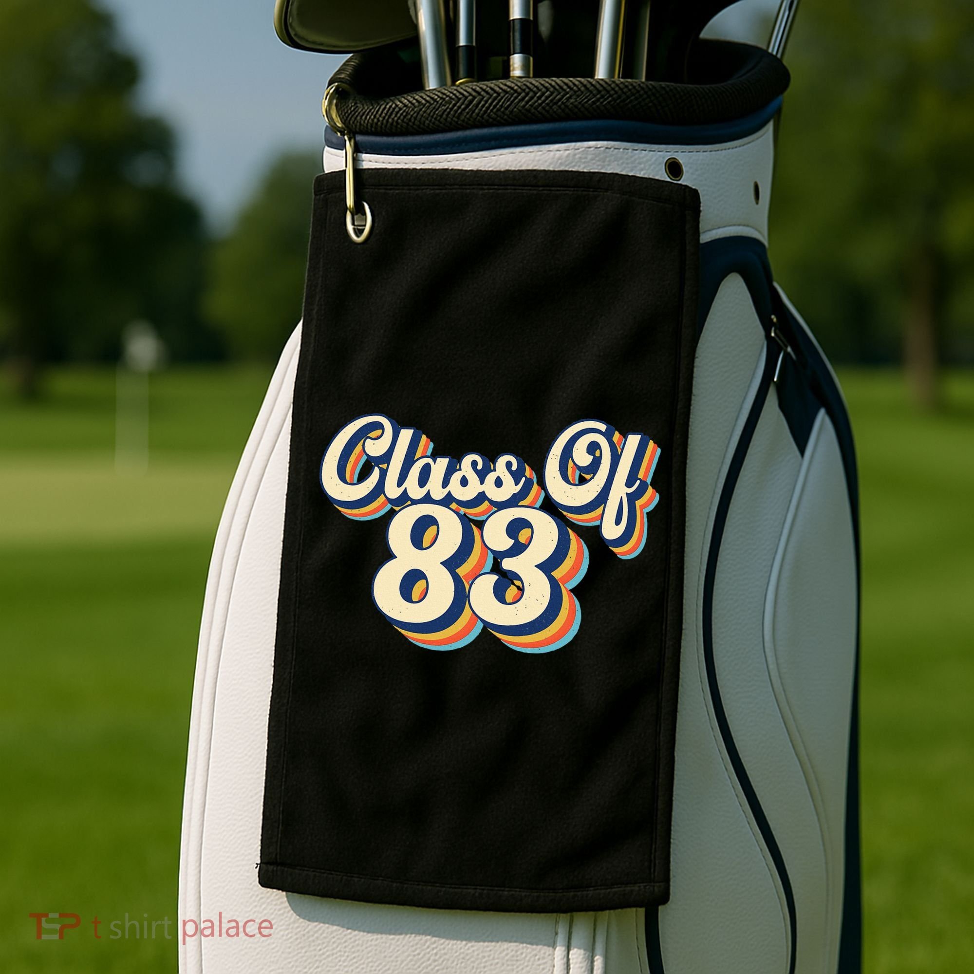 Class Of 83 1983 Graduation High School Reunion Vintage Golf Towel