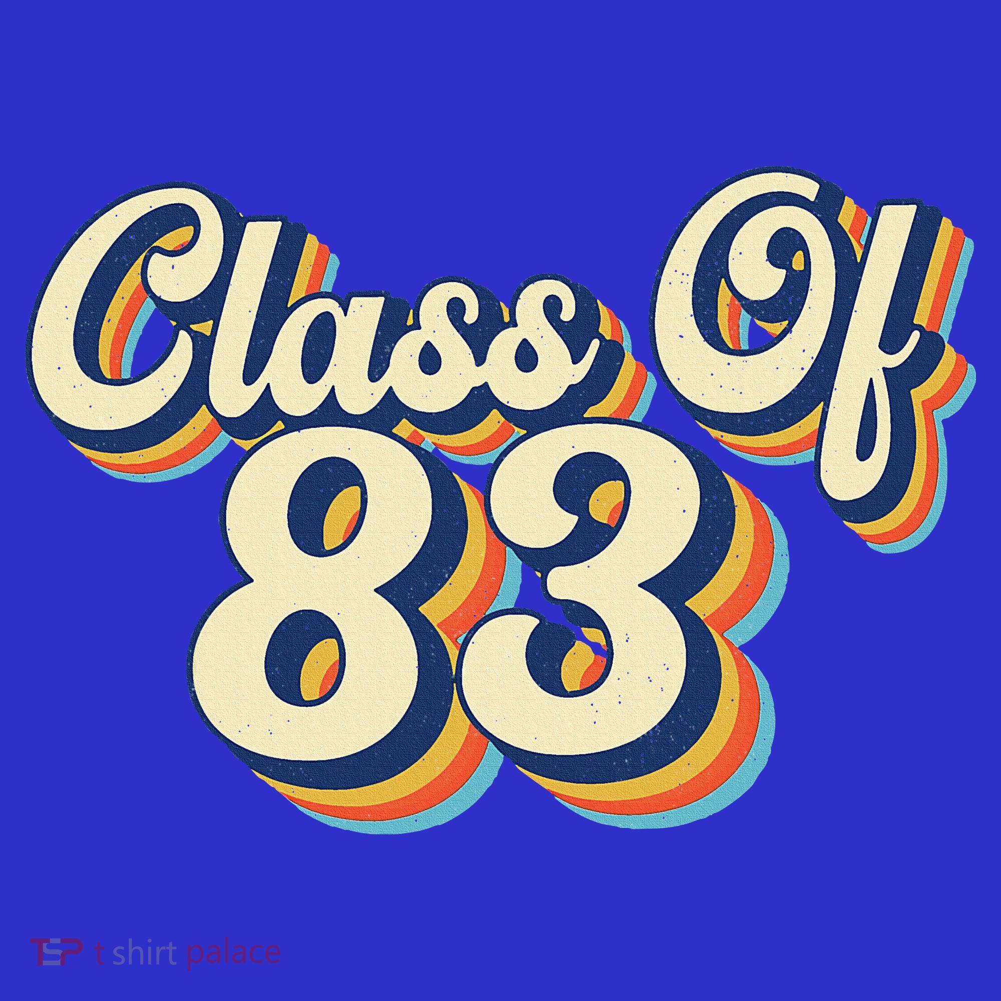 Class Of 83 1983 Graduation High School Reunion Vintage T-Shirt