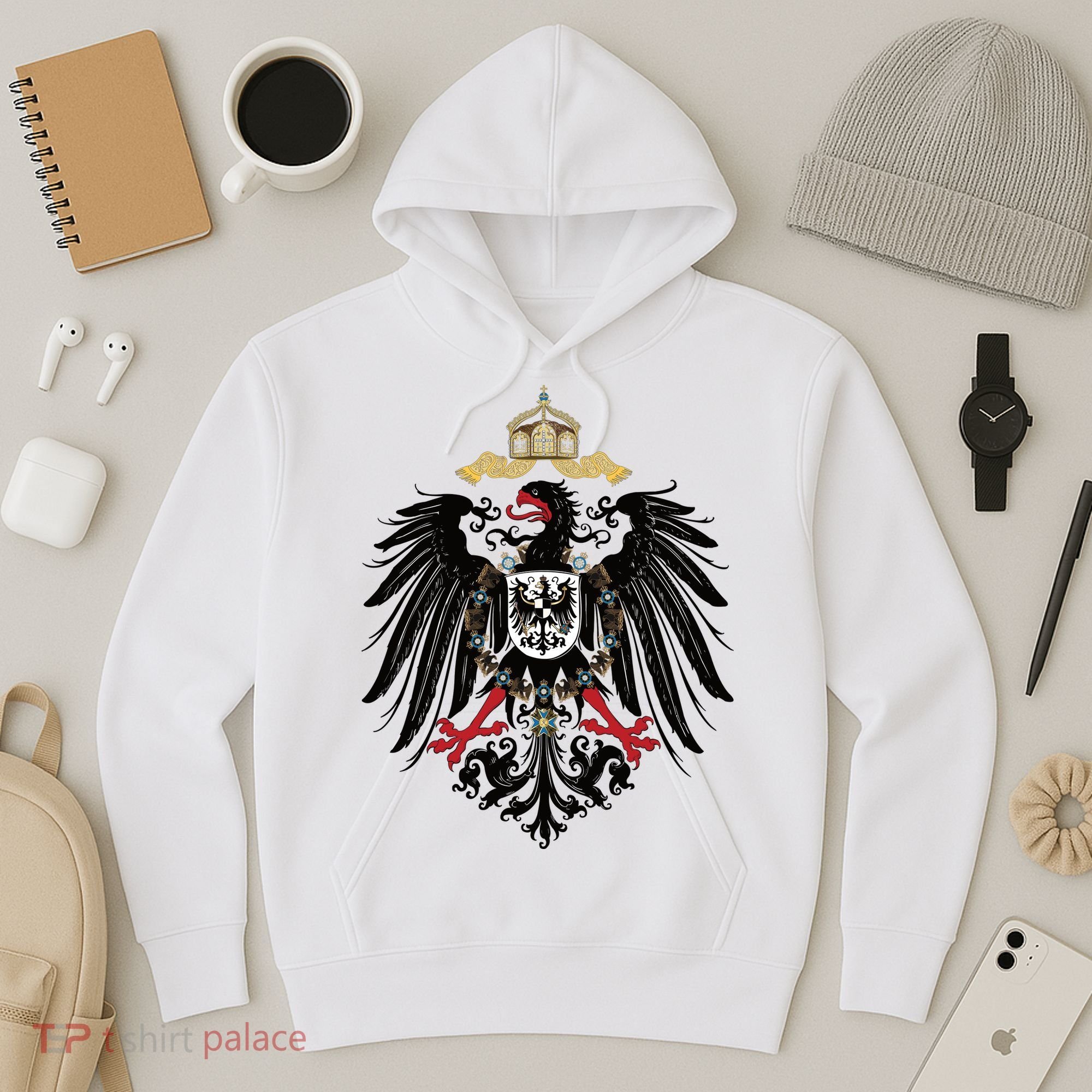 Coat Of Arms German Empire Imperial Eagle 1889 Hoodie