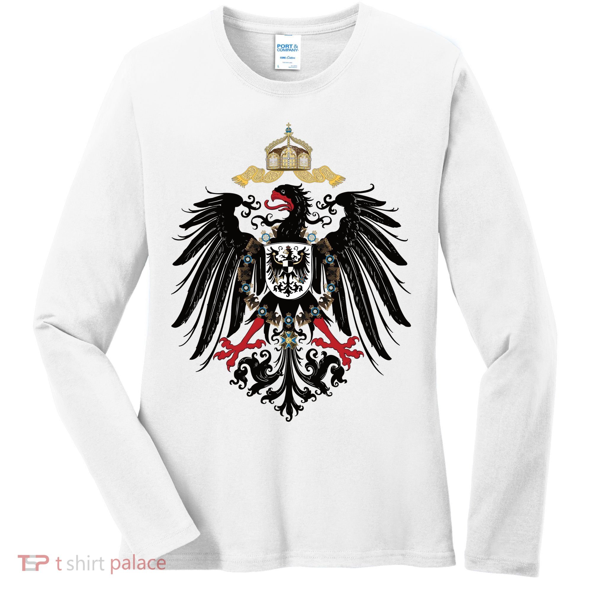 Coat Of Arms German Empire Imperial Eagle 1889 Women's Long Sleeve Shirt