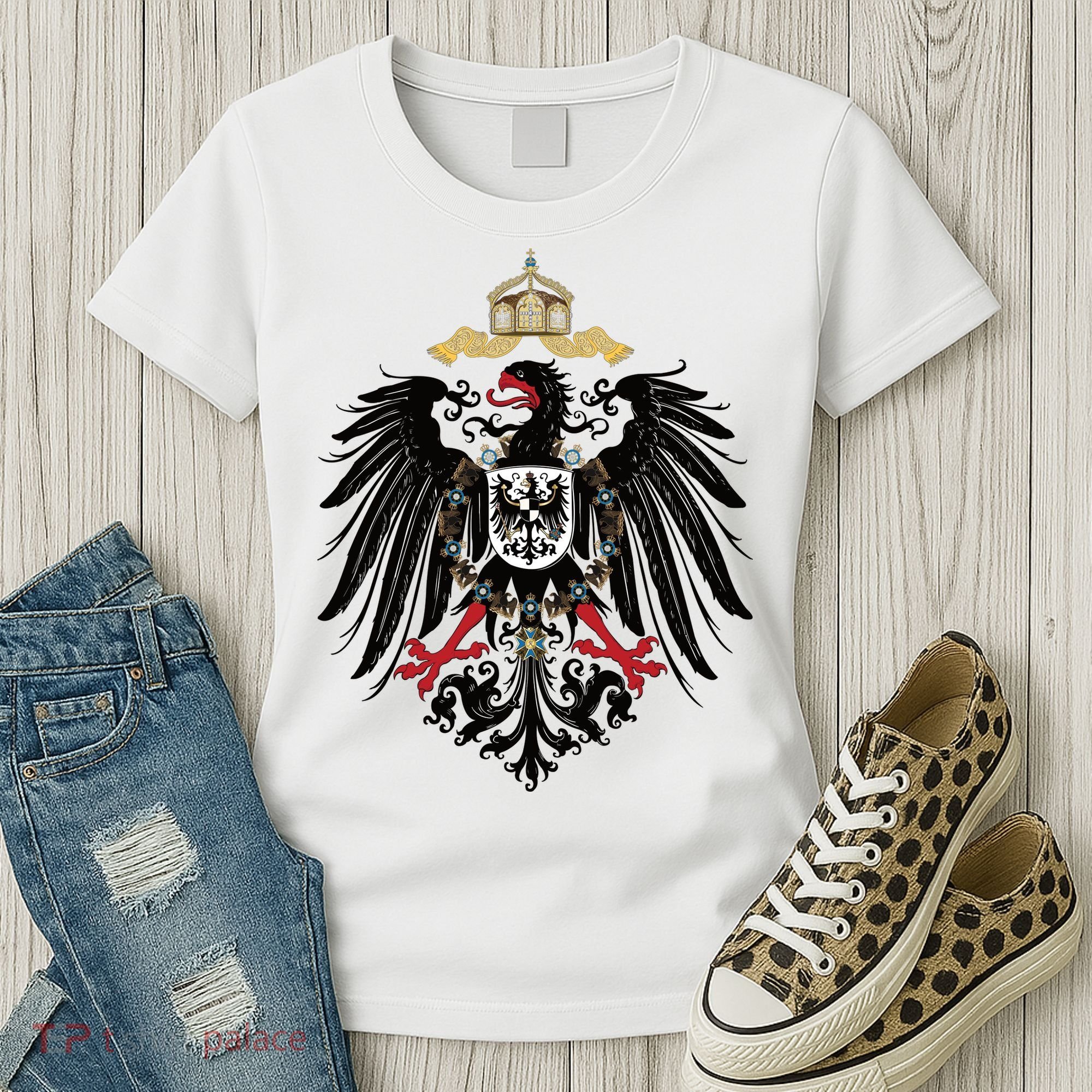 Coat Of Arms German Empire Imperial Eagle 1889 Women's T-Shirt