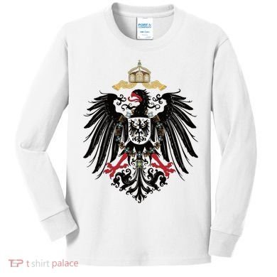 Coat Of Arms German Empire Imperial Eagle 1889 Kids Long Sleeve Shirt