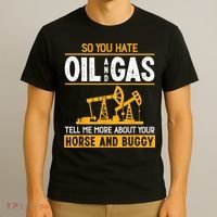 Cool Oilfield Art Men Women Roughneck Oil Rig Worker Driller T-Shirt thumb 3