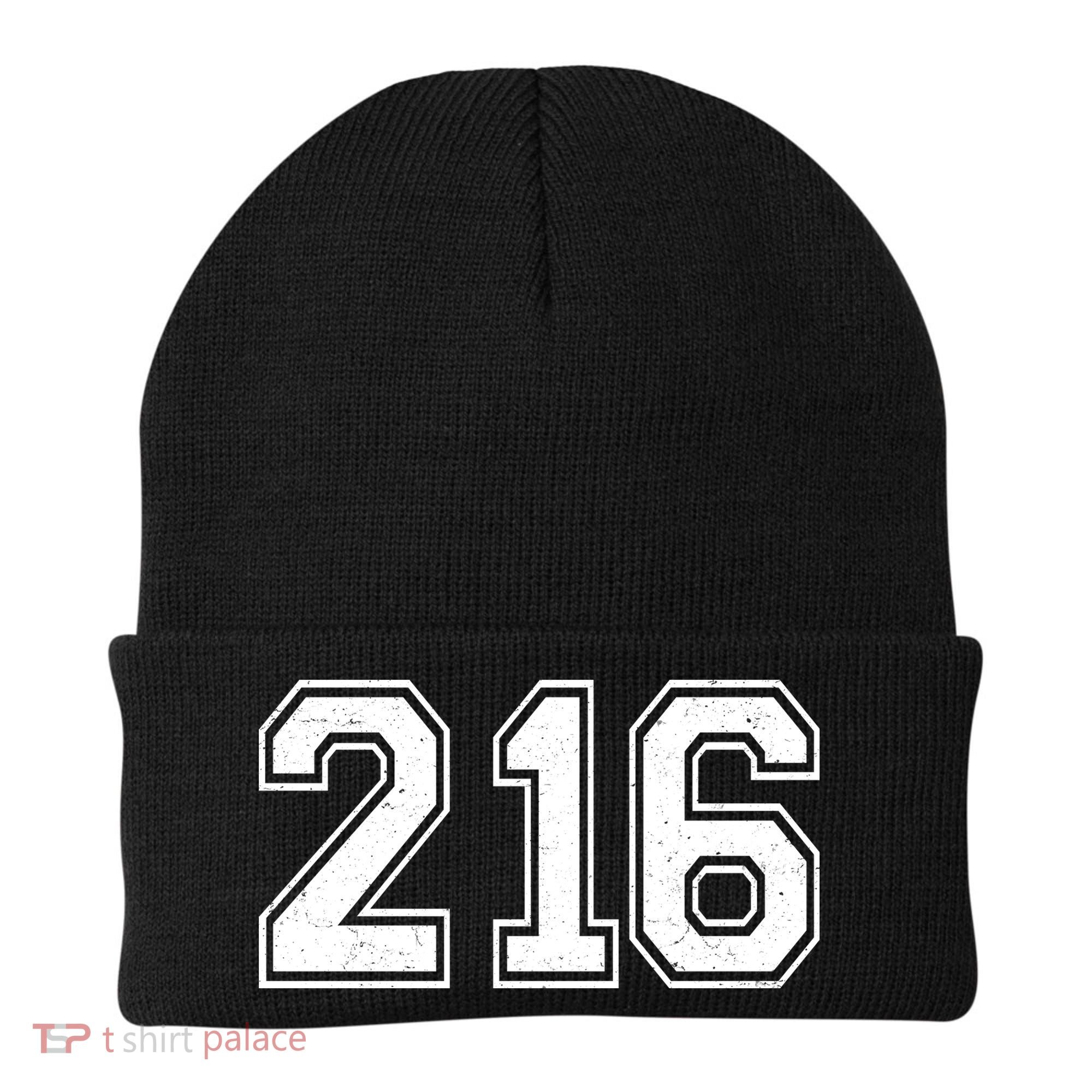 Cleveland Ohio Area Code 216 Front And Back Beanie