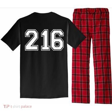 Cleveland Ohio Area Code 216 Front And Back Pajama Set back