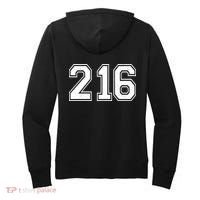 Cleveland Ohio Area Code 216 Front And Back Women's Hoodie thumb 1
