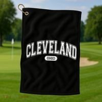 Cleveland Ohio Area Code 216 Front And Back Golf Towel thumb 2