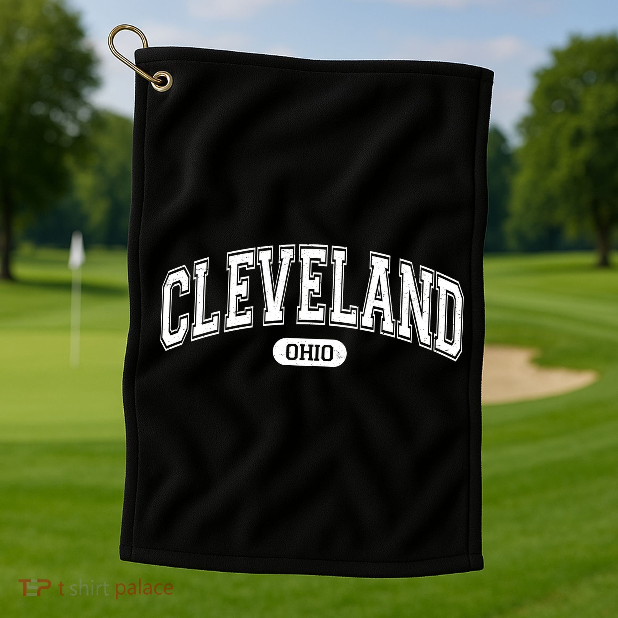 Cleveland Ohio Area Code 216 Front And Back Golf Towel
