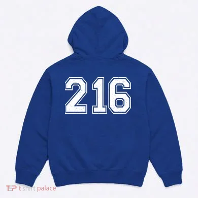 Cleveland Ohio Area Code 216 Front And Back Hoodie back