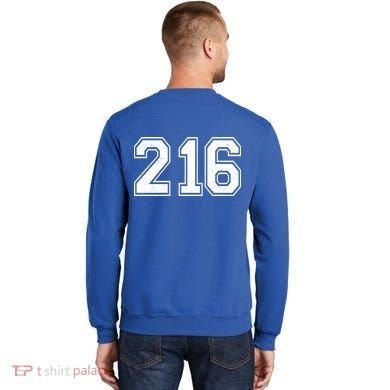 Cleveland Ohio Area Code 216 Front And Back Sweatshirt back