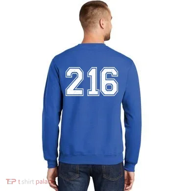 Cleveland Ohio Area Code 216 Front And Back Sweatshirt back