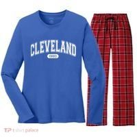 Cleveland Ohio Area Code 216 Front And Back Women's Long Sleeve Flannel Pajama Set  thumb 0