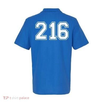 Cleveland Ohio Area Code 216 Front And Back Polo back