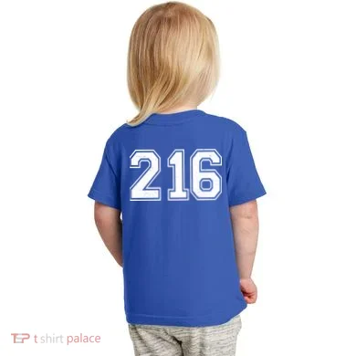 Cleveland Ohio Area Code 216 Front And Back Toddler T-Shirt back
