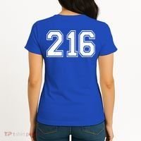 Cleveland Ohio Area Code 216 Front And Back Women's T-Shirt thumb 1