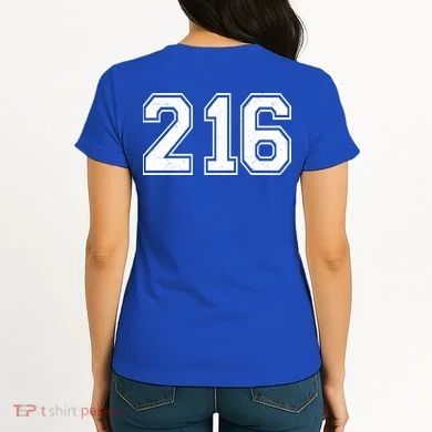 Cleveland Ohio Area Code 216 Front And Back Women's T-Shirt back