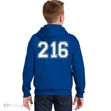 Cleveland Ohio Area Code 216 Front And Back Kids Hoodie back