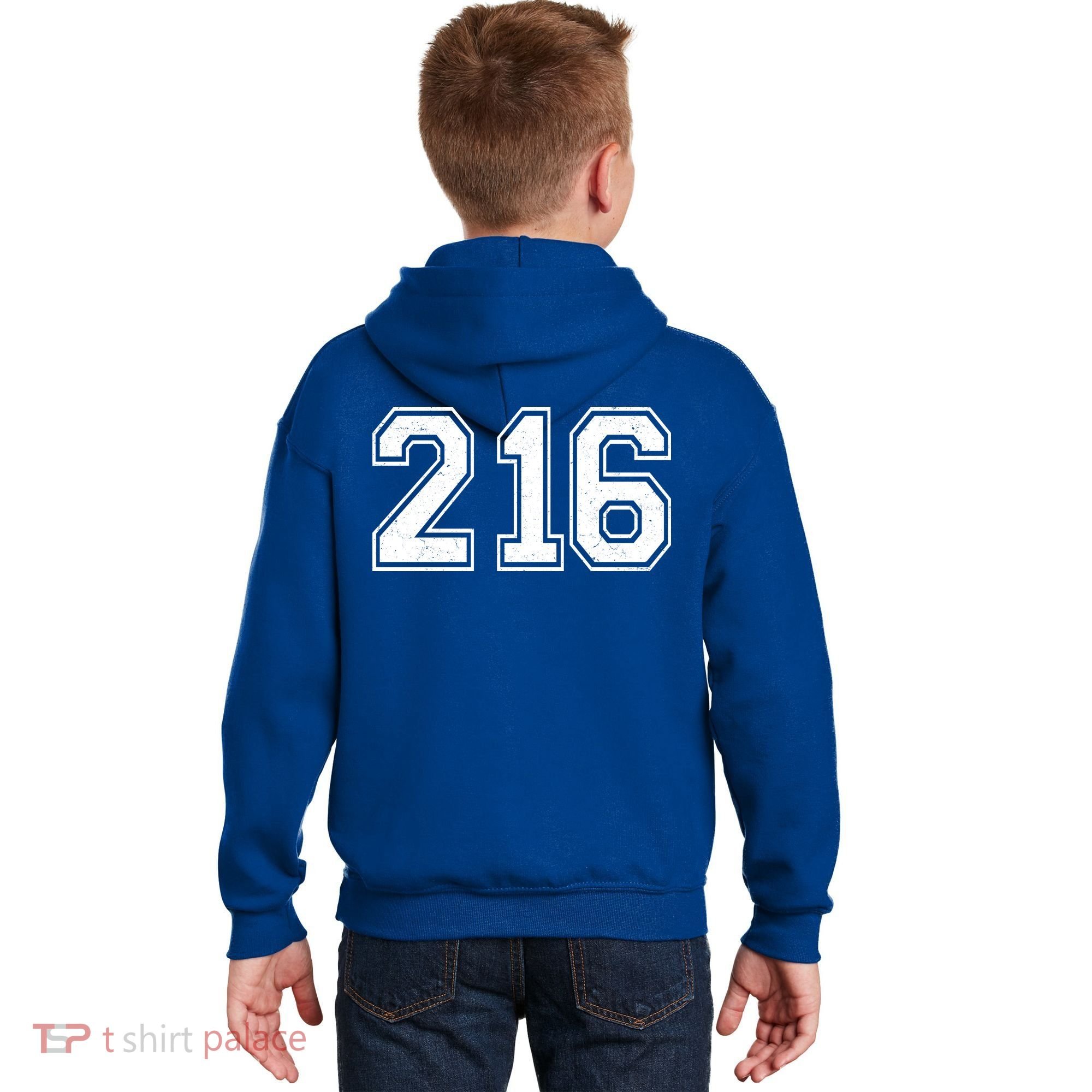 Cleveland Ohio Area Code 216 Front And Back Kids Hoodie
