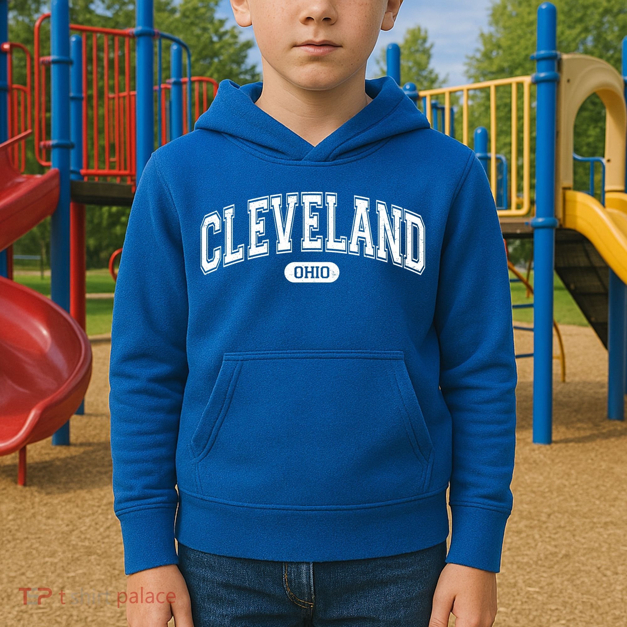 Cleveland Ohio Area Code 216 Front And Back Kids Hoodie