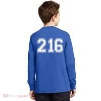 Cleveland Ohio Area Code 216 Front And Back Kids Long Sleeve Shirt thumb 1