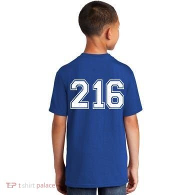 Cleveland Ohio Area Code 216 Front And Back Kids T-Shirt back