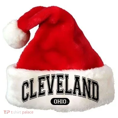 Cleveland Ohio Area Code 216 Front And Back Santa Hat
