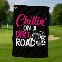 Chillin On A Dirt Road Side By Side Utv Golf Towel thumb 1