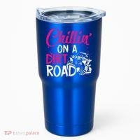 Chillin On A Dirt Road Side By Side Utv Tumbler thumb 0