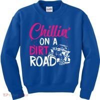 Chillin On A Dirt Road Side By Side Utv Kids Sweatshirt thumb 0