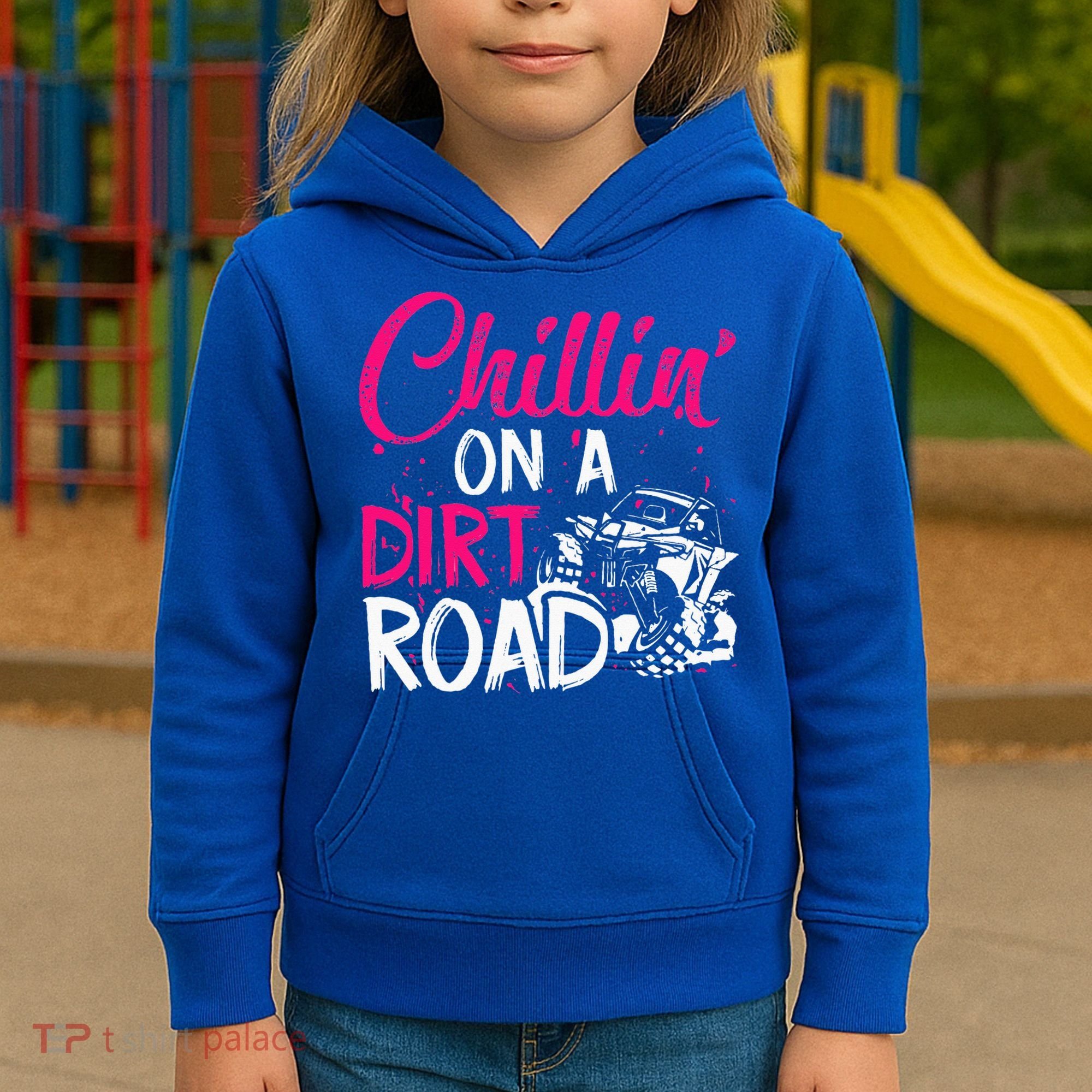 Chillin On A Dirt Road Side By Side Utv Kids Hoodie