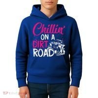 Chillin On A Dirt Road Side By Side Utv Kids Hoodie thumb 4
