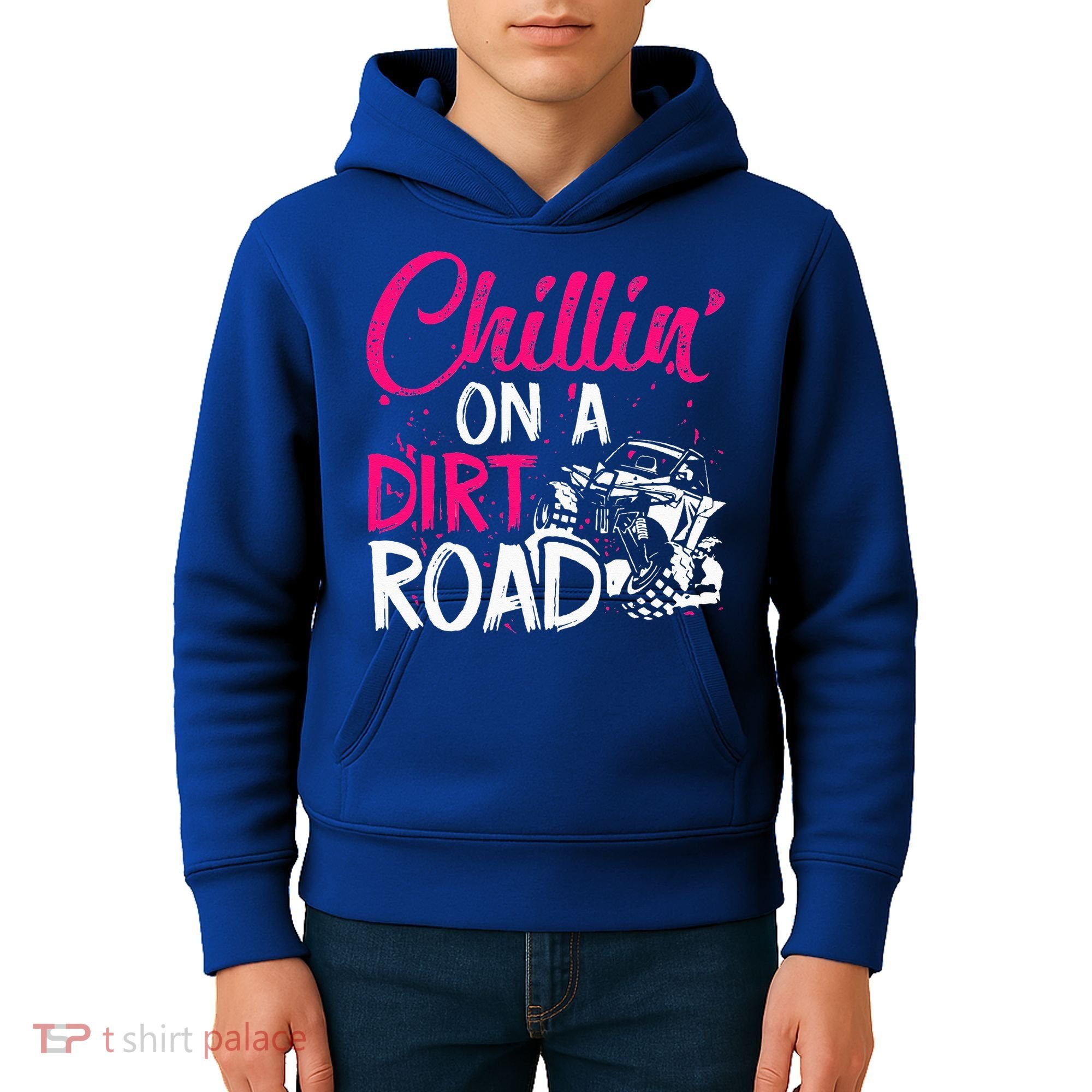 Chillin On A Dirt Road Side By Side Utv Kids Hoodie