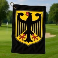 Coat Of Arms Of Germany | German Eagle Golf Towel thumb 1