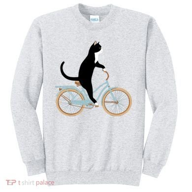 Cat On A Bike Funny Sweatshirt