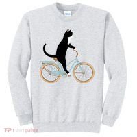 Cat On A Bike Funny Sweatshirt thumb 0