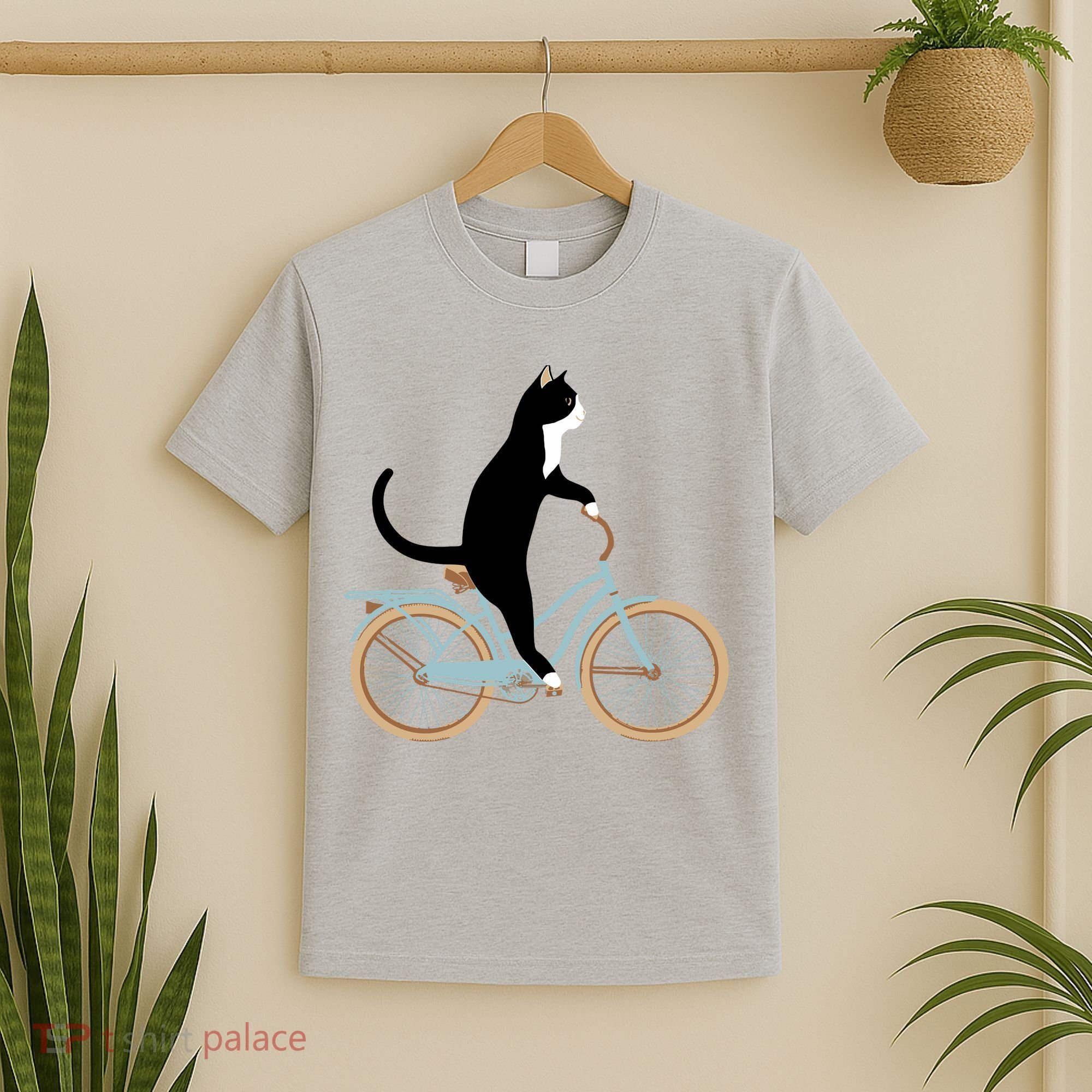Cat On A Bike Funny T-Shirt