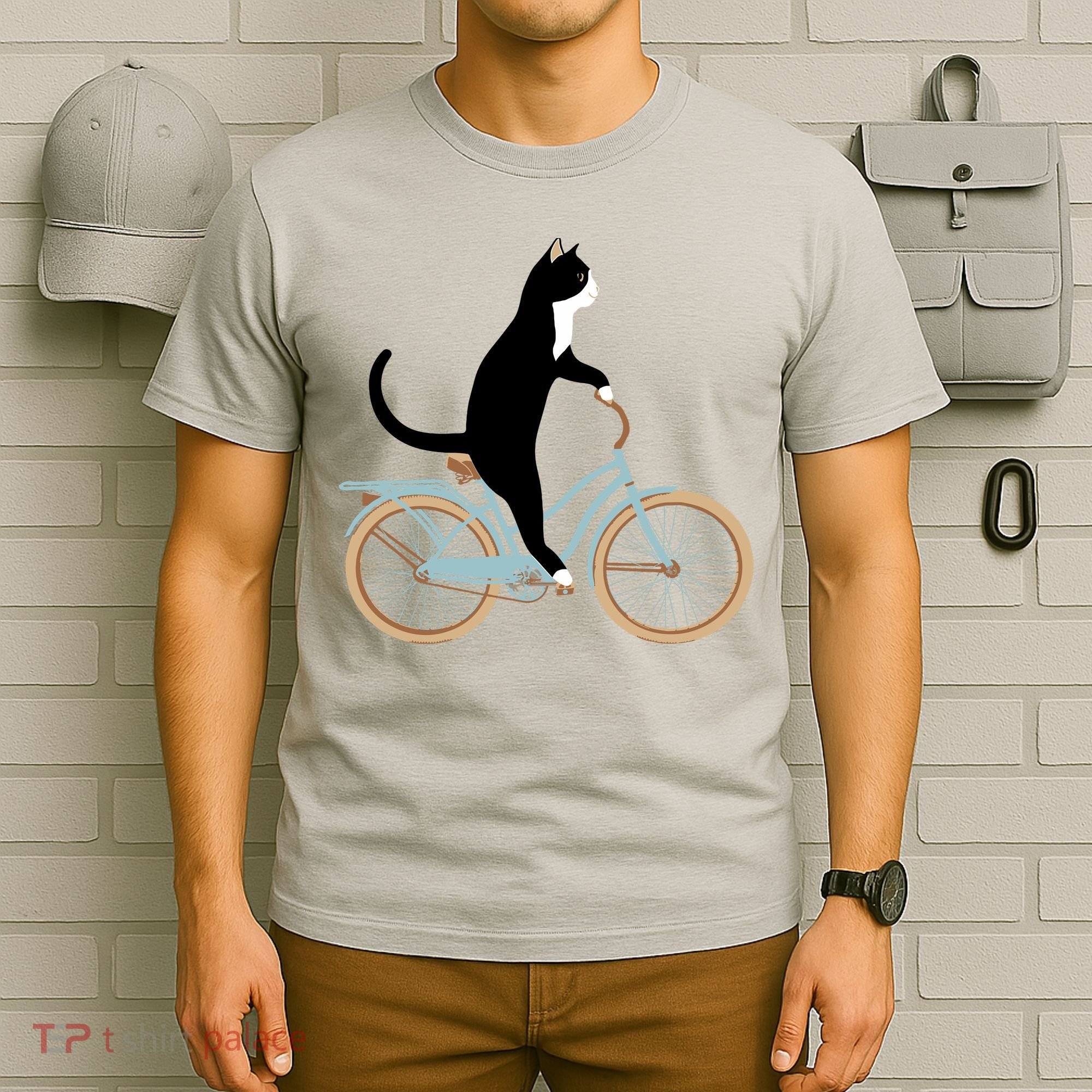 Cat On A Bike Funny T-Shirt