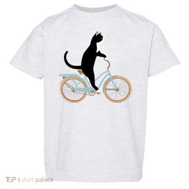 Cat On A Bike Funny Toddler T-Shirt
