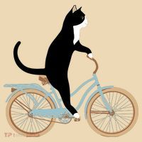 Cat On A Bike Funny Tote Bag thumb 4