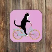 Cat On A Bike Funny Coaster thumb 0